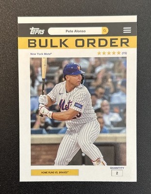 PETE ALONSO 2026 TOPPS FLAGSHIP #BO-6 EXCLUSIVE BULK ORDER NEW YORK METS ORIOLES