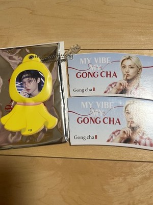 Stray Kids Felix Mini Fan Schlüsselanhänger, Gong Cha Getränkehalter