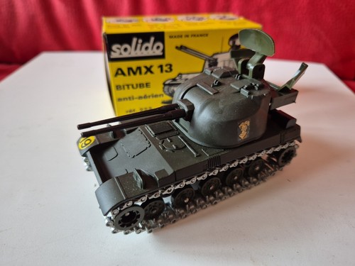 SOLIDO MILITAIRES N 223 AMX 13 BITUBE ANTI AERIEN - Foto 2 di 5