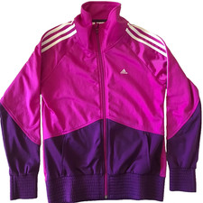 ADIDAS WOMEN'S TRACKSUIT TOP JACKET DARK ROSE M US 14 UK 38 EU SMALL