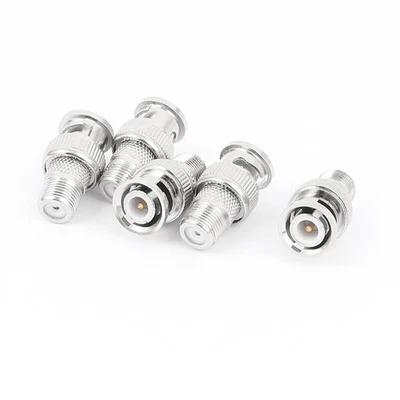 5pcs BNC mâle vers F femelle connecteur Adaptateur Vidéo Câble coaxial - Photo 1/2