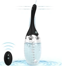 Automatic Electric Enema Bulb with 3 Speeds, Silicone Anal Transparent 