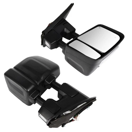 Power Heated Tow Mirrors For Nissan Titan 15-21 Signal Puddle lamp Bilnd Spot