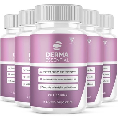 (5 Pack) Derma Essential Capsules, DermaEssential Supplement (300 Capsules)