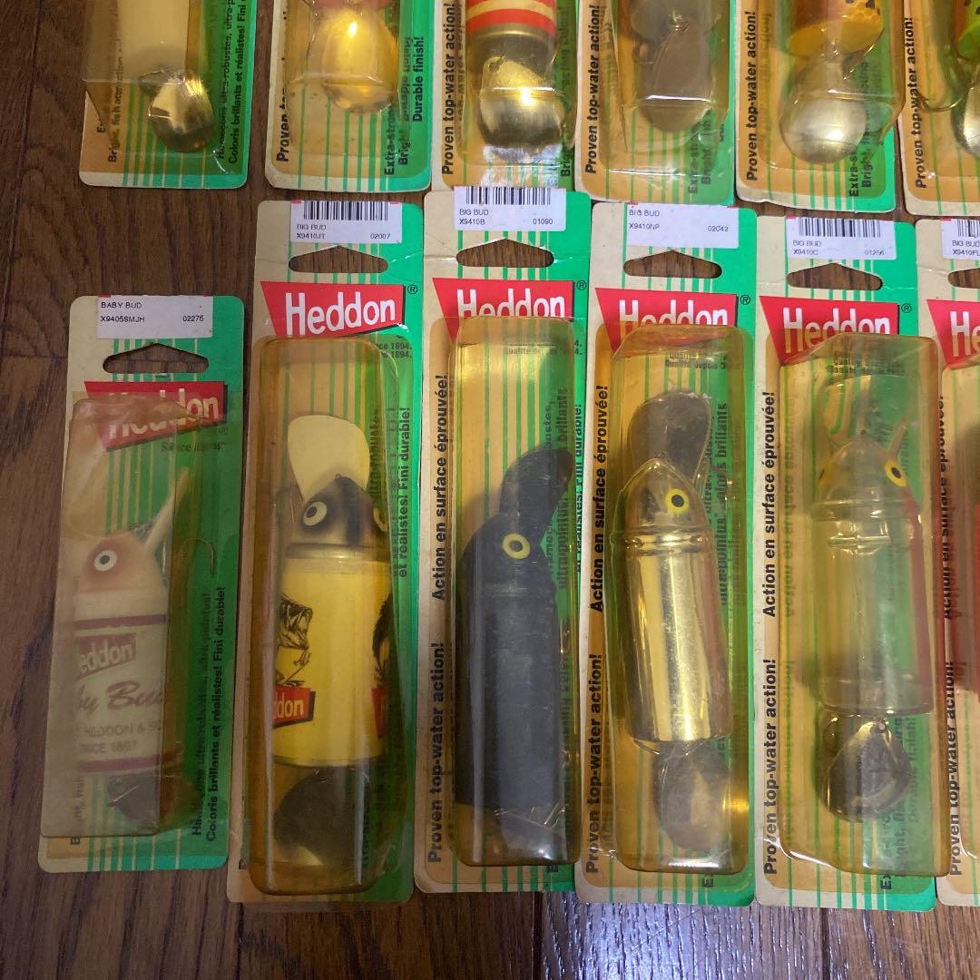 Heddon Big Bud Topwater Lure Set 22 Pcs Old & New Plastic Fishing Baits - Image 4