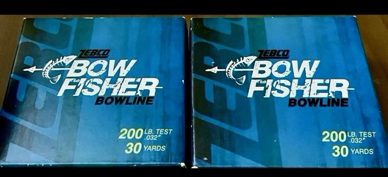 2 Zebco Bowfisher Bowline #200 LB 30 YDS Fishing Line LIME G