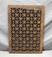 Antique 15x21 Arts & Crafts Cold Air Return Cast Iron Grate VTG Old 1368-25B