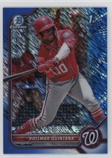 2022 Bowman Chrome Prospects Blue Shimmer Refractor 85/150 Roismar Quintana 18vm
