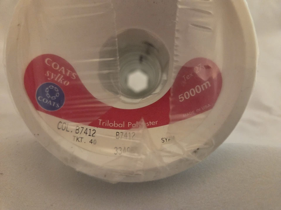 Lot Of 4 Coats Sylko 5000m Embroidery Thread Trilobal Poyester. - Image 4 of 4