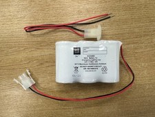 3.6V 4Ah Ni-Cd Emergency Lighting 3x D Battery Pack - Flying Leads, Side-Side