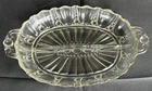 1930s Anchor Hocking Depression Glass Oyster & Pearl Tab-Handled Divided Tray