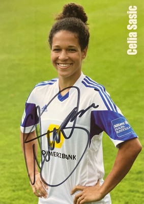 Autograph Celia SASIC women football FFC Frankfurt DFB 111 LS Olympic bronze XYZ