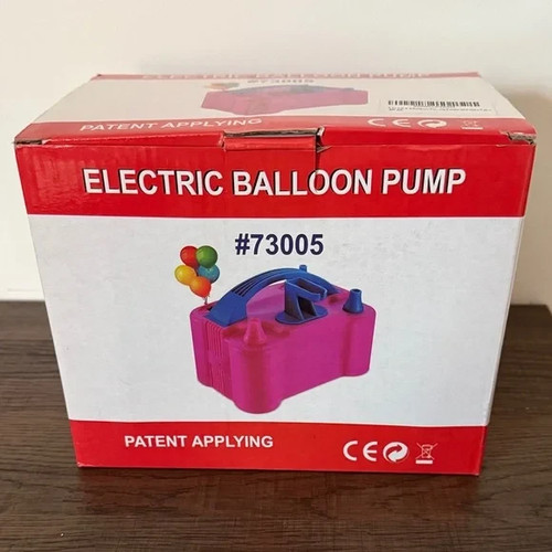 Electric Balloon Pump Dual Nozzle Inflator Portable Air Blower 73005 w/ Tips