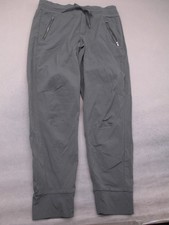 Athleta Size 8 Womens Green Zips Pockets Drawstring Stretch Athletic Jogger 643