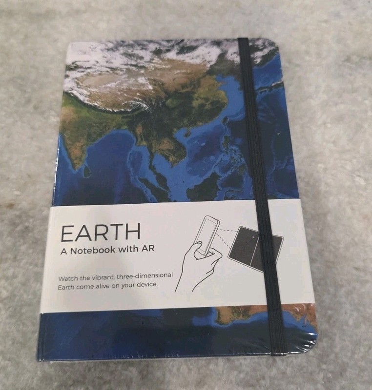 EARTH A Notebook with AR, 5x7, 128 WHITE PAGES  VHTF RARE BRAND NEW SEALED 