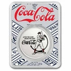 Coca-Cola® Vintage Batter Up 1 oz Silver Colorized Round in TEP