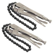 2pcs 9 Locking Chain Clamp With 20 Chain Heavyduty Chain Vise Wrench Chain Cla