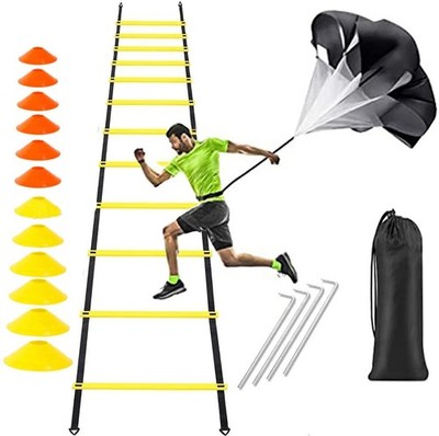 Speed Agility Ladder Training Set, Soccer Football Training Equipment Include...