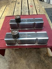 Edelbrock 4263 Elite Ii With Breathers Series Tall Polished Valve Covers Sbc Edelbrock 4263 Elite Ii With Breathers Series Tall Polished Valve Covers Sbc
