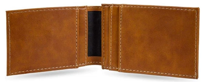 Arizona State Sun Devils NCAA Laser Engrave Brown Front Pocket Wallet/Money Clip - Image 3 of 4