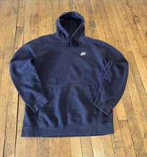 Men  s Nike Fleece Pullover Hoodie Size: S - Navy