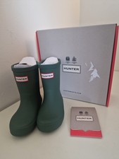 BNWT First Classic Hunter Wellington Boots - Dark green - UK infant 5, EU22