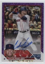 2023 Topps Chrome Rookie Purple Speckle Refractor /299 Caleb Hamilton Auto 0p10