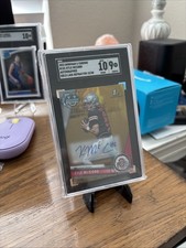 2023 Bowman U Chrome #101 Kyle McCord Auto Gold Lava Refractor/50 SGC 9/10