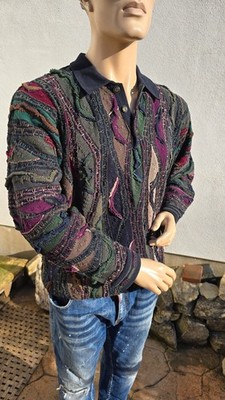 Coogi Australia Pullover Sweater, Gr: L/52, Polo Style, 3 D, Megabunt