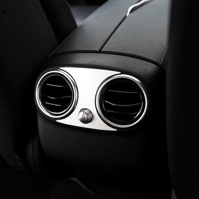 Steel Silver Back Row Air Outlet Vent Cover Trim For Mercedes-Benz GLC 2016-2021