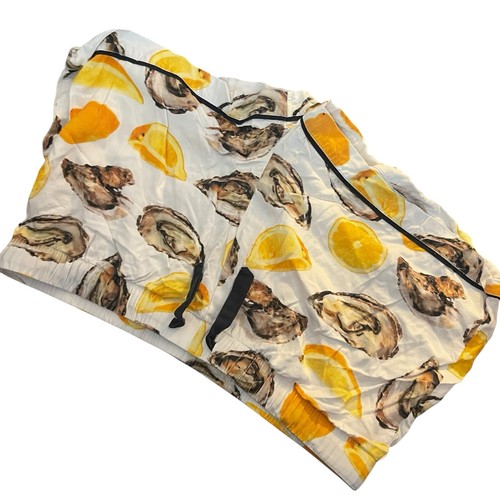 Katie Kime PJ SZ LARGE shorts Oysters Lemons - Picture 4 of 5