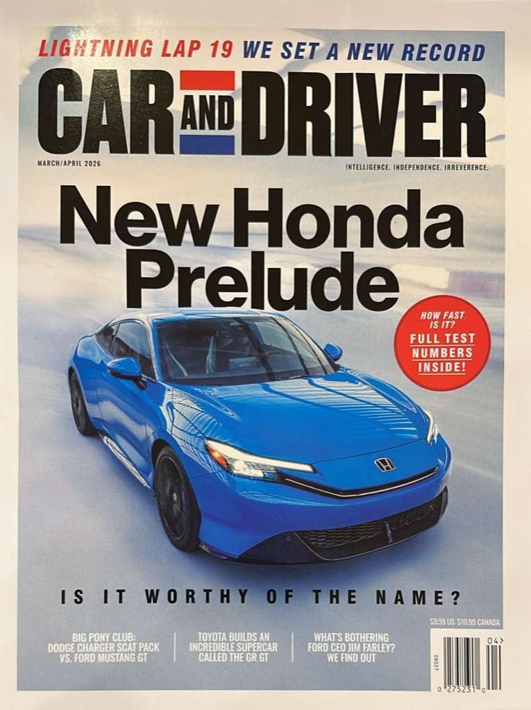 Car And Driver Magazine March April 2026 Free Shipping