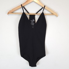 Free People Intimately Women's Black Ribbed Move Along Bodysuit Size XS/S