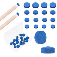 20 Pieces Billiard Pool Cue Tips, 13/12/10/9mm, Pool Stick Tips with Storage ...