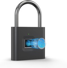 Compact Fingerprint Padlock: USB Rechargeable, Waterproof, Ideal for Outdoor Use