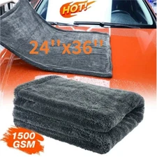 Water Absorbing Car Wash Microfiber Drying Towel Twisted Loop 24 x 36" 1500GSM