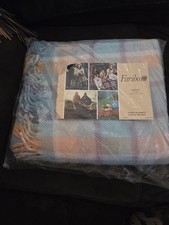 Vintage Blanket Faribo Throw Fringed 100 Acrylique Plaid USA Made