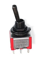 Switch Mini Toggle ON ON Black with Black Knob MHao MS-202