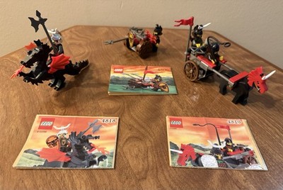 LEGO Castle: Dragon Rider 4818 Axe Cart 4806 Bull s Attack Wagon 4819 W/Manuals