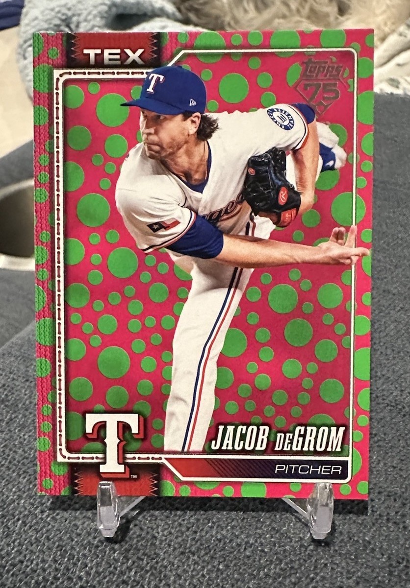 2026 Topps Series 1 Jacob Degrom Green Easter Egg & Pink Polka Dot 