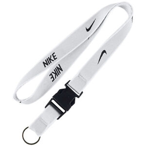 Nike Lanyard Key-Chain Reversible ID-Holder Sports Travel White AC3582 ...