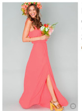 Show Me Your Mumu Kendall  Maxi  Dress ~ Bright Coral Crisp Size XS