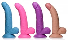 Pop Peckers dildo-dong Sex Toy with Balls 7.5in suction cup Base Phthalate-Free