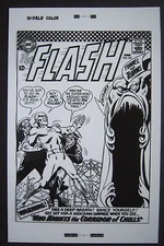 Large Production Art FLASH #162 cover, CARMINE INFANTINO art, 11x17