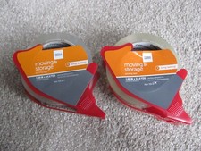 Lot of 2 Office Depot Moving  Storage Packing Tape w/Dispenser 1.89" x 54.6 Yd