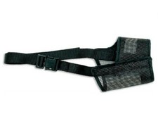 Adjustable Nylon Mesh Dog Muzzle. Black. Size...