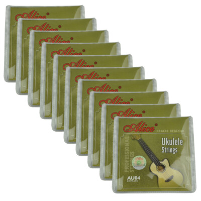 10Sets Alice Ukulele Strings Clear Nylon BFDA 4 Strings Set AU04 Soprano