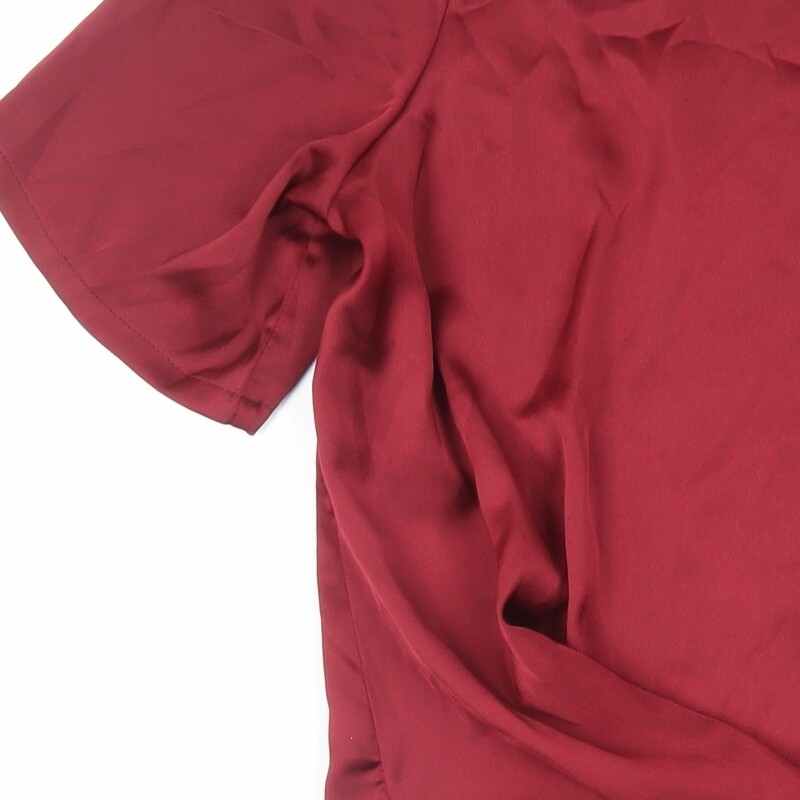 Missguided Womens Red Polyester Basic Blouse Size… - image 10