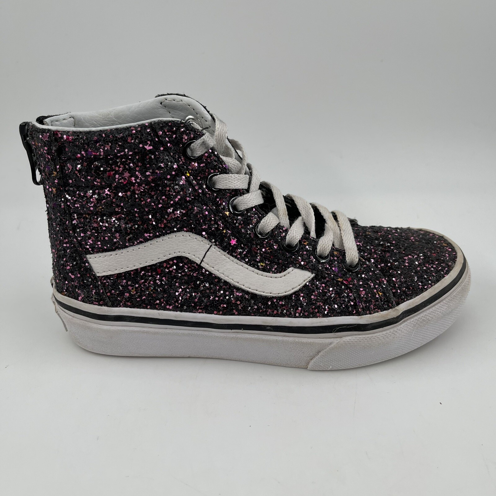 SAOLA Scarpe da ginnastica Van's SK8 viola alto glitter stelle cerniera posteriore taglia 12 5 C
