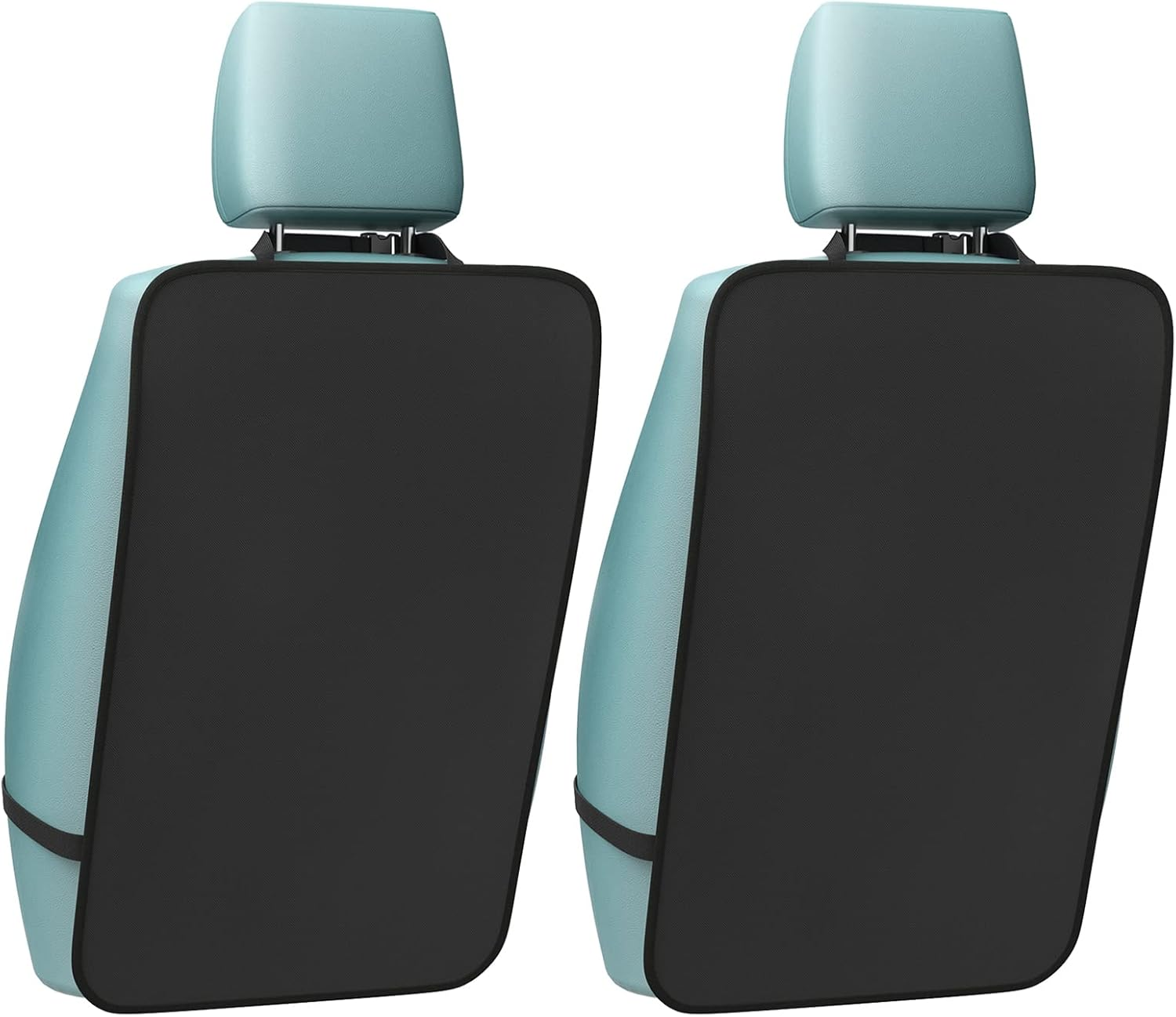 2 Pack Auto Seat Back Kick Protectors, Large Kick Mats for Car, Waterproof Autom